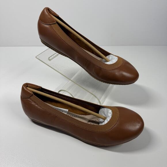 NIB • Lands End Women's Comfort Elastic Learher Ballet Size: 11W - Picture 2 of 8